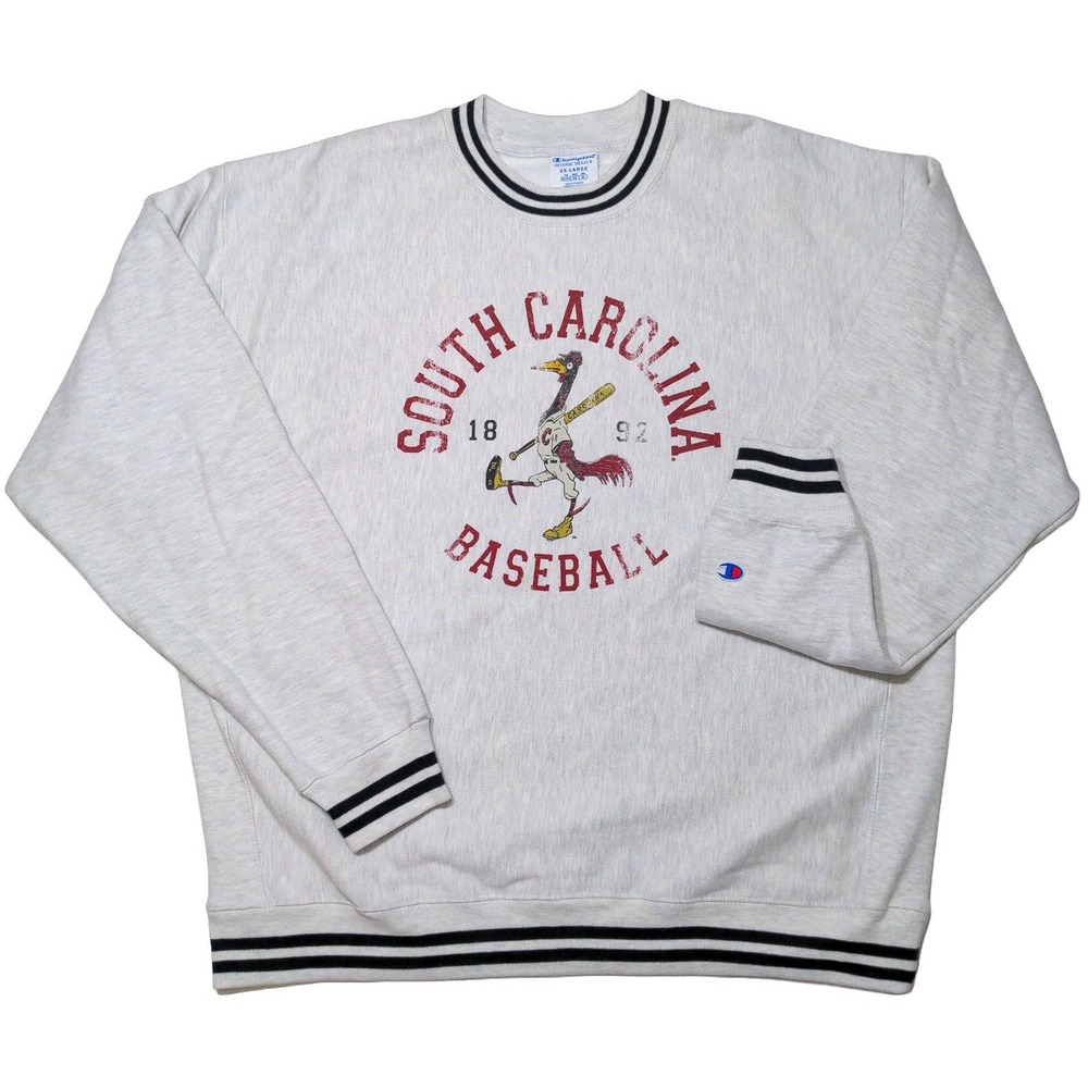 CHAMPION Reverse Weave South Carolina Gamecocks Baseball Sweatshirt XXL 2XL